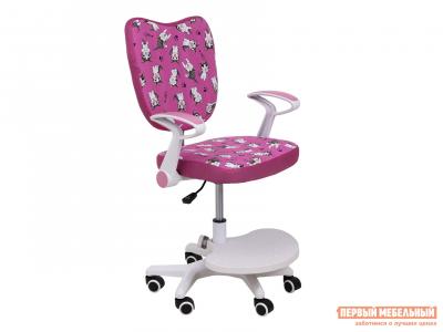 Детское компьютерное кресло  CATTY Фуксия с котятами, ткань AksHome. Цвет: розовый