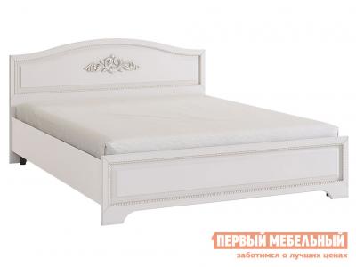 Двуспальная кровать  Белла Белый / Джелато софт, 160х200 см МебельСон. Цвет: белый