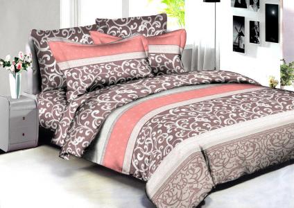 Комплекты постельного белья Amore Mio. Цвет: коричневый, розовый