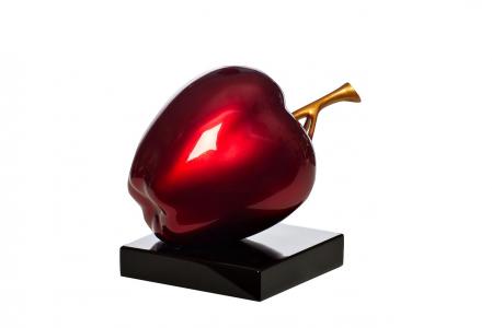 Статуэтка красное яблоко (garda decor) красный 13x16x18 см. Garda decor. Цвет: красный