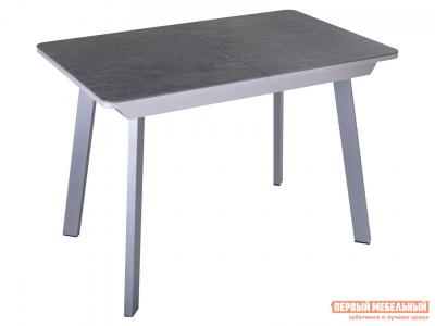 Кухонный стол  Диско Черный, керамгранит / Серый Серые ножки Домотека. Цвет: серый