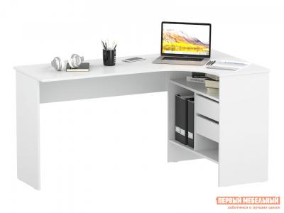Письменный стол  СПм-25 Белый, Правая Сокол. Цвет: белый