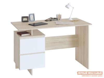 Письменный стол  СПм-19 Дуб Сонома / Белый Сокол. Цвет: белый