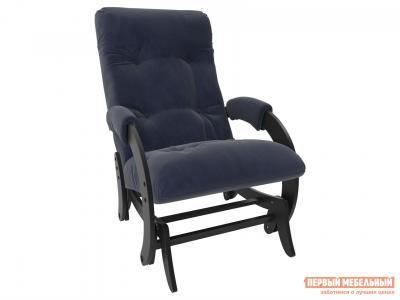 Кресло-качалка  Бергамо Венге, Verona Denim Blue, велюр Мебель Импэкс. Цвет: венге